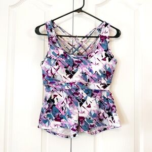 Women's Sports Tank Top and Shorts Set Size Large